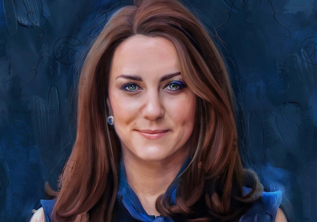 Portrait of Catherine, Duchess of Cambridge, Princess of Wales (former Kate Middleton)