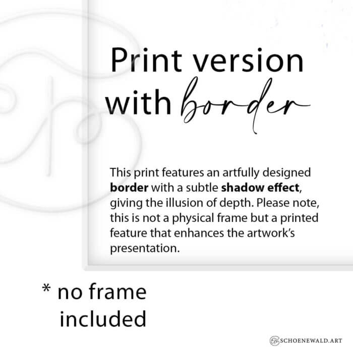 Explanation of the shadow border effect on prints by Schoenewald.art